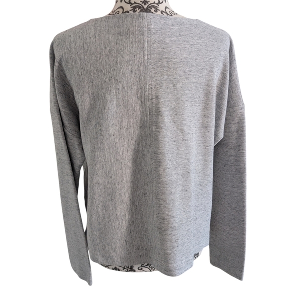 Tentree Clay Crewneck Sustainable Slouchy Women XL Cozy Minimalist Boatneck Grey - Picture 3 of 12